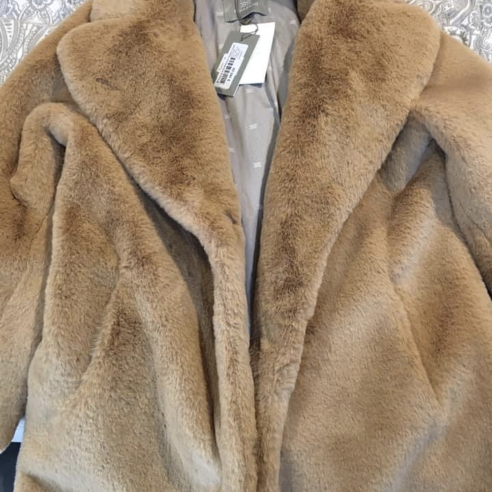 Soia & Kyo Plush Brown Teddy Jacket